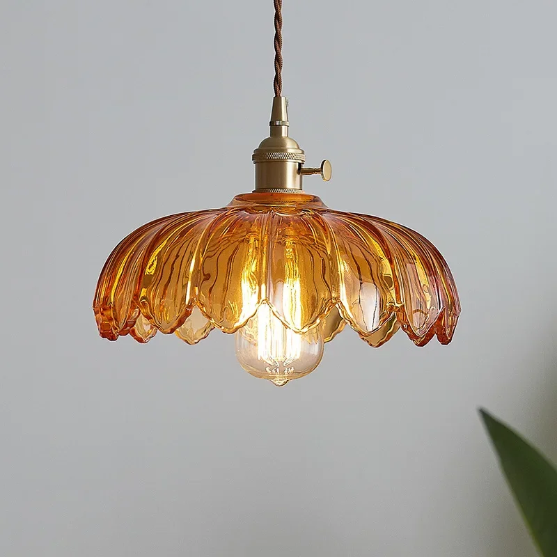 

Old Shanghai Nordic Japanese Retro Loft Restaurant Dining Table Pendant Lamp Nostalgic Minimalist Bar Coffee Shop Glass Lamp