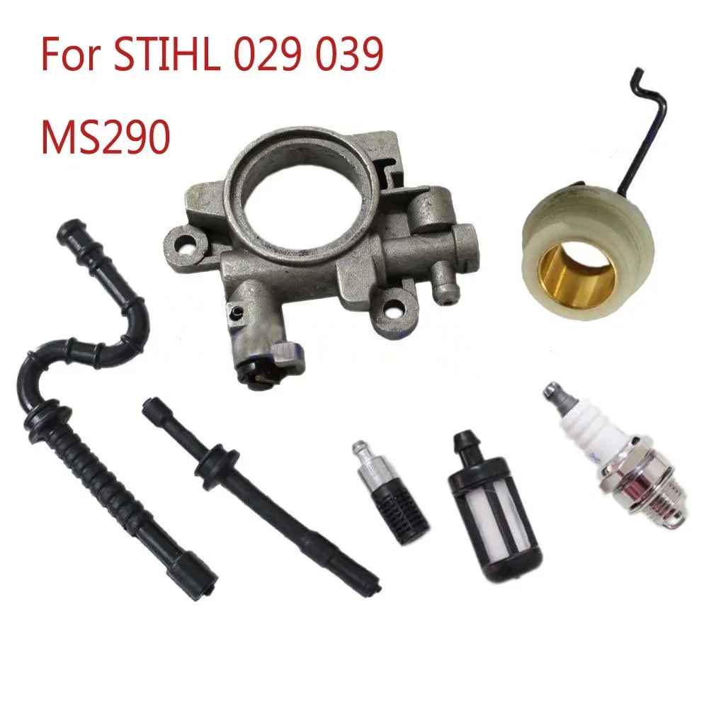 Chainsaw Oil System Components Replacement Oil Pump And Worm Gear Spring With Fuel Line For Models For 029/039/MS290/MS390