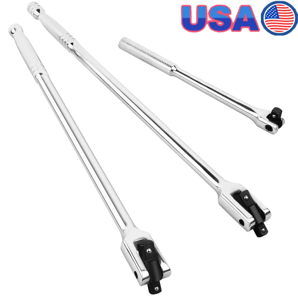 3 قطع مجموعة قواطع محرك مزدوج 1/2 بوصة و3/8 بوصة مع رؤوس دوارة 18 بوصة 15 بوصة 10 بوصة شديدة التحمل وعملية تعمل غير قابلة للانزلاق