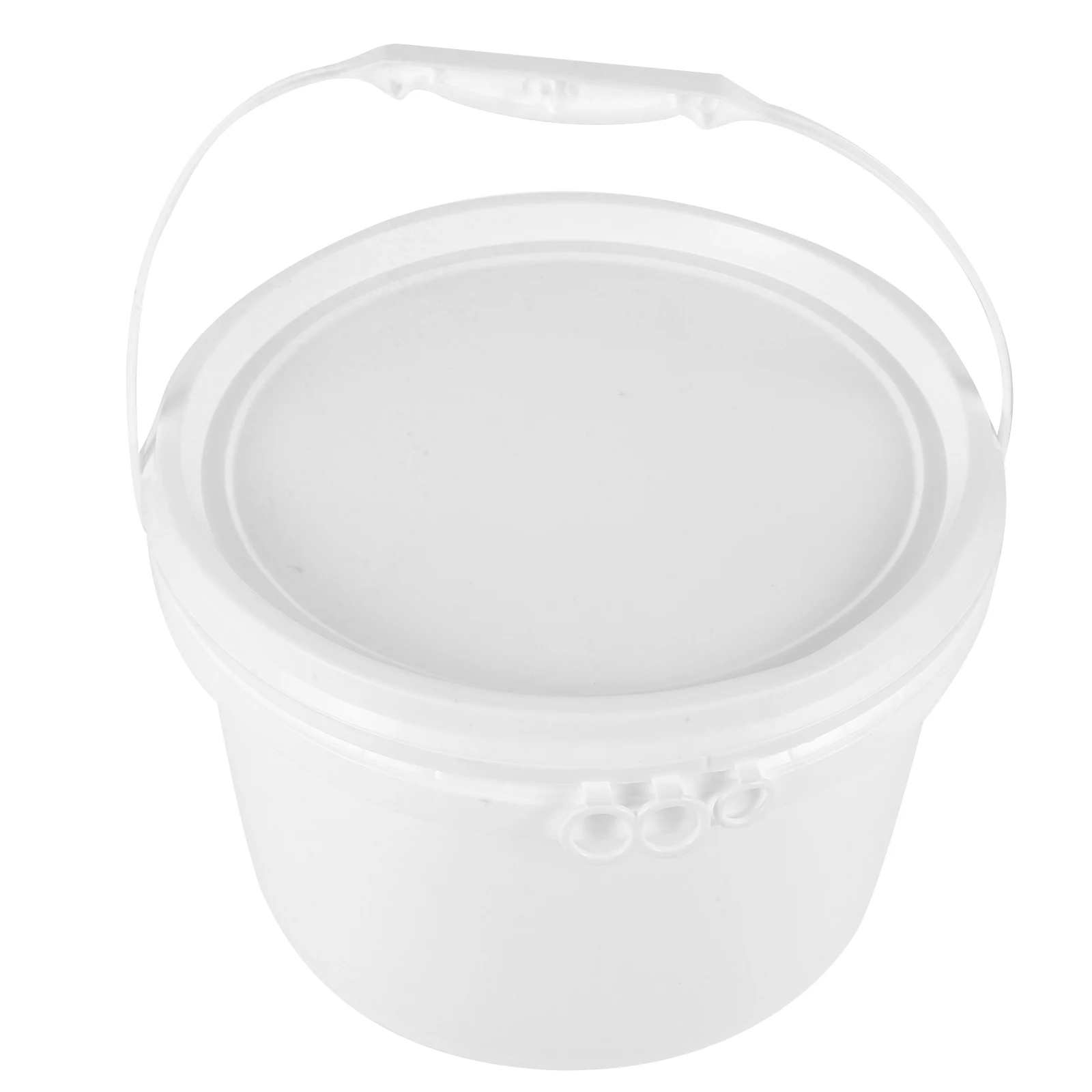 

Plastic Bucket with Lid Sealed Barrel for Household Small Water Storage Container Gardening Cleaning 5L White