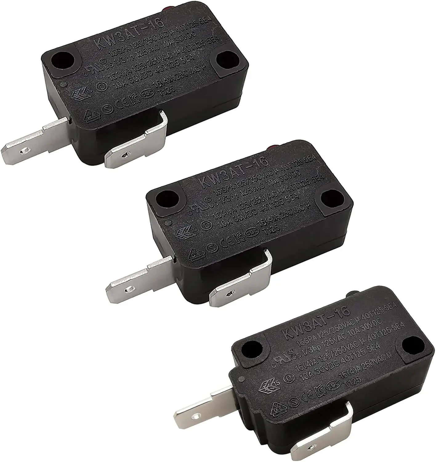 Kit de remplacement du commutateur de porte de four à micro-ondes, 16A 125VAC, 2 interrupteurs normalement ouverts + 1 interrupteur normalement fermé