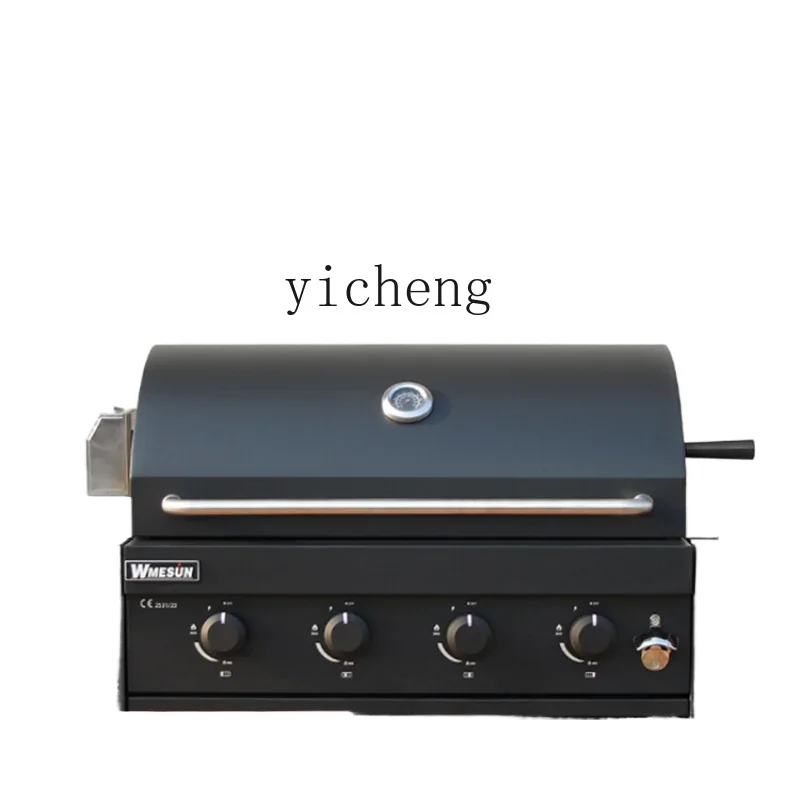 XL Barbecue Oven Outdoor Charcoal Barbecue Table Villa Courtyard Gas Barbecue Rack Smoke-Free