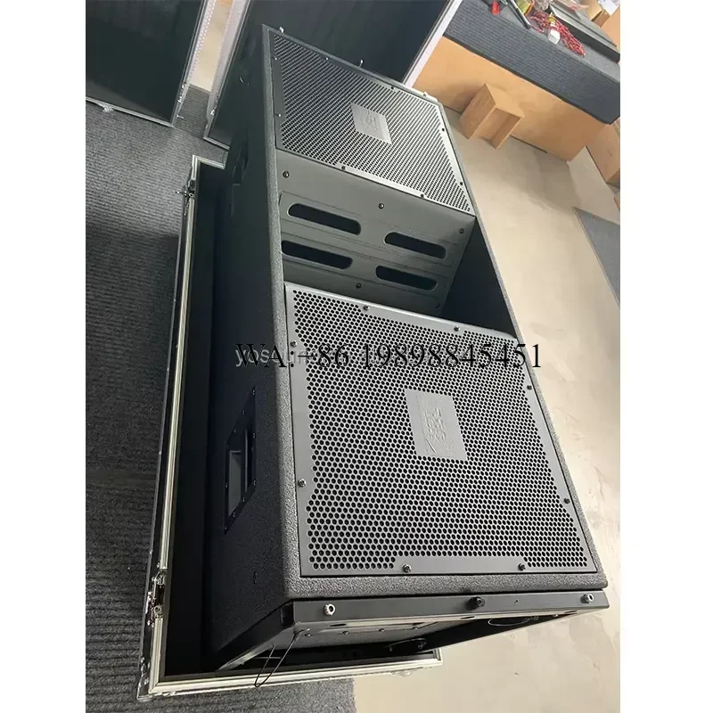 WMWMNU Pro Sound Dual 15 Inch Line Array Speakers System Power Amplifier Professional Stage Music for Wedding