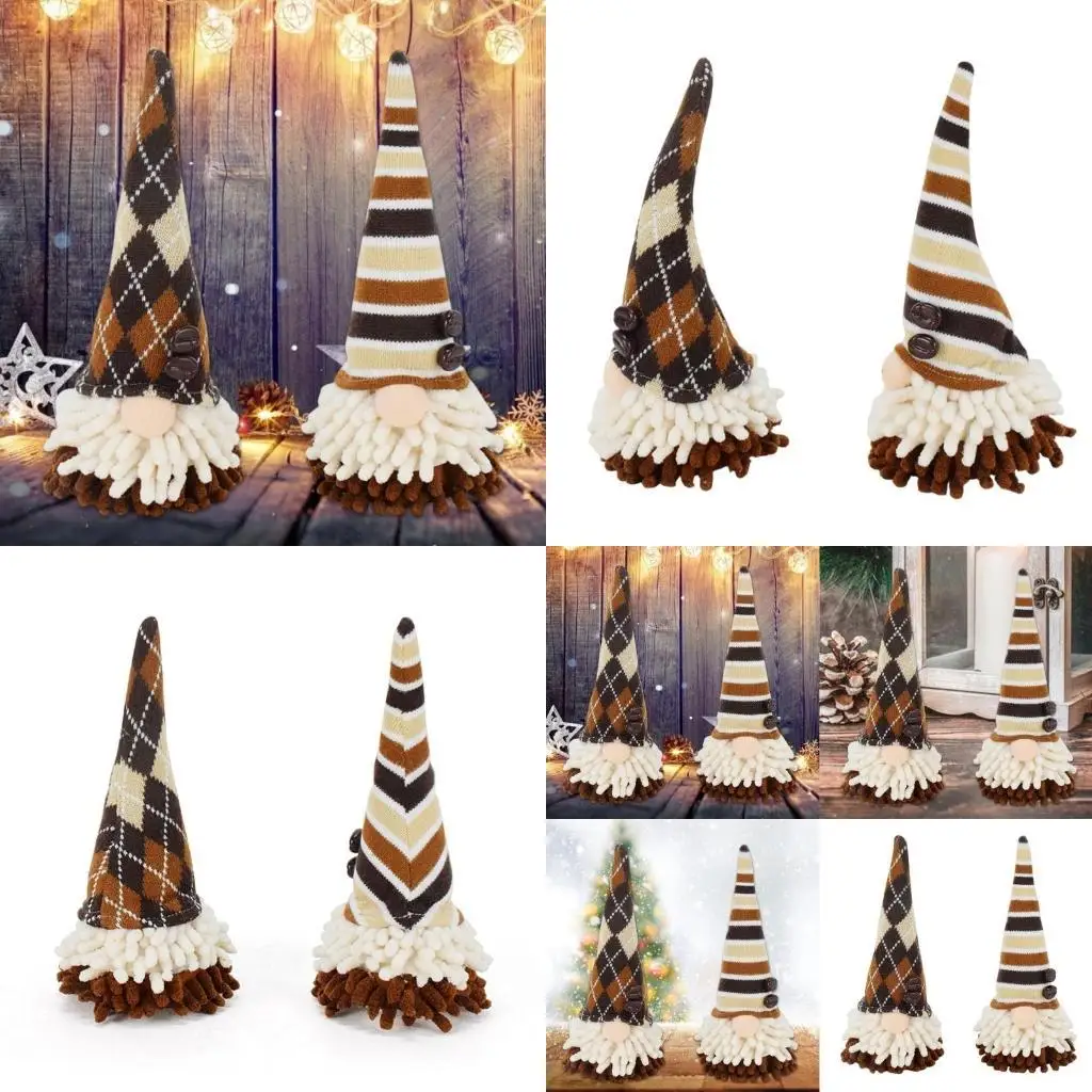 

E8BD Handmade Gnomes Ornament for Coffee Stations Dwarf Figurine Home Decoration