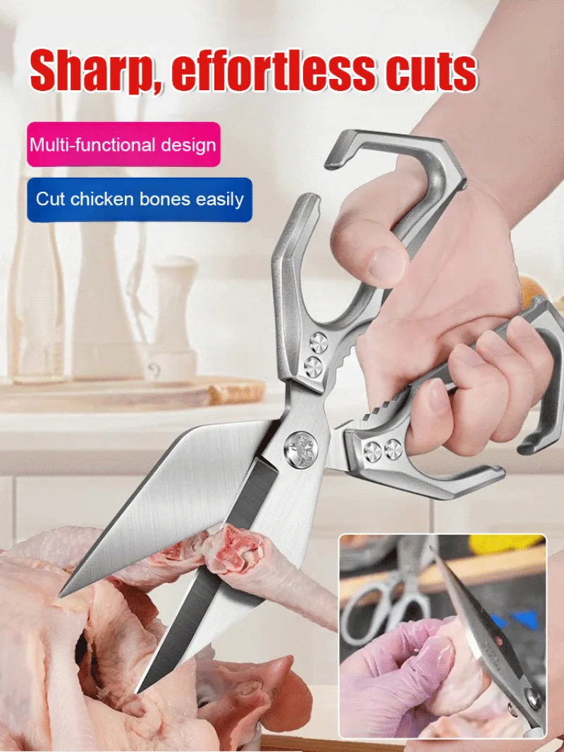 

Extra Chicken Bone Scissors Special Powerful Meat Cutting Multifunctional Kitchen Scissors