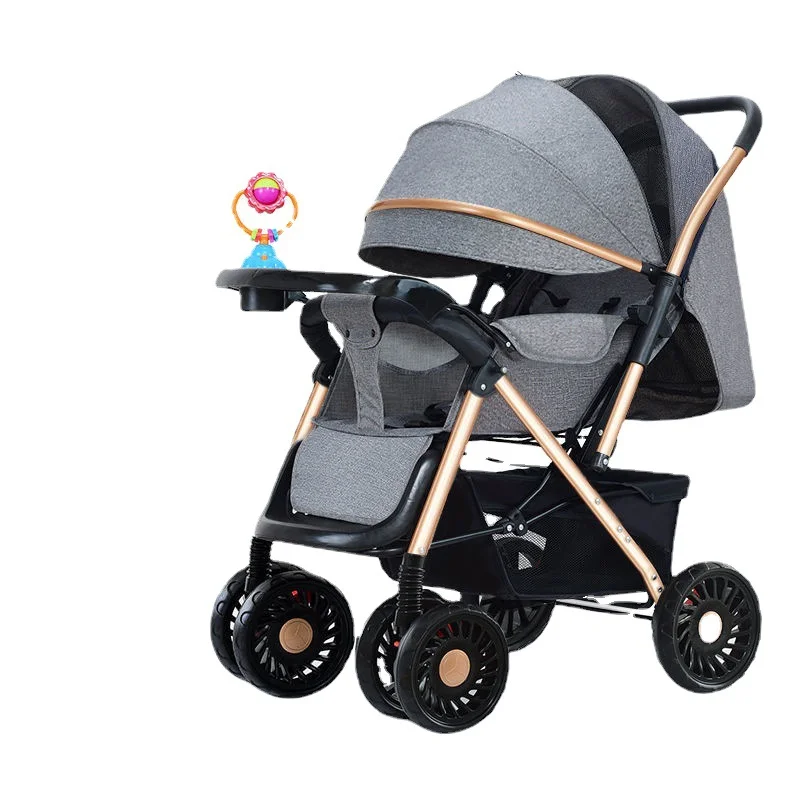 

Lightweight Foldable Baby Stroller - Reclining Seat & Shock Absorbing Wheels for Outdoor Walking