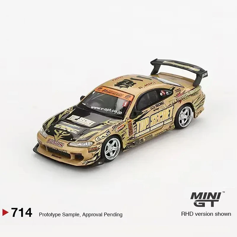 PreSale MINIGT 714 1:64 Silvia S15 Top Secret D1GP Diecast Model Collection Toys