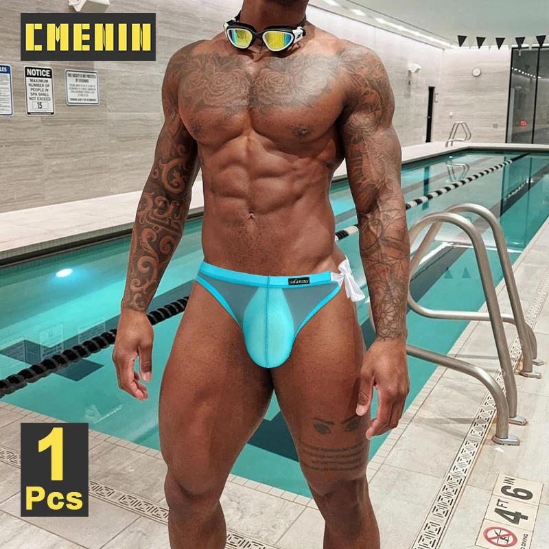 CMENIN Transparent Sport Men\'s Strappy Briefs Ultra-thin Ice Silk Men\'s Panties Sexy Gay Man Underwear Breathable Men Underpants