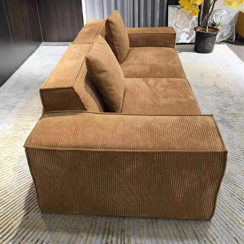 Tofu block sofa bed L type two-seater modern upholstered sofa