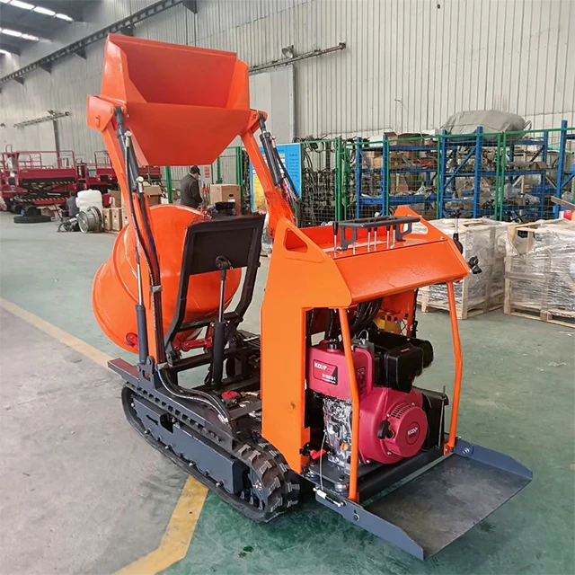 YG Mini Crawler Type Cement Concrete Mixer Mortar Mixing Machine Tracked Dumper Cement Mixer Tracked Dumper Crawler Cement Mixer