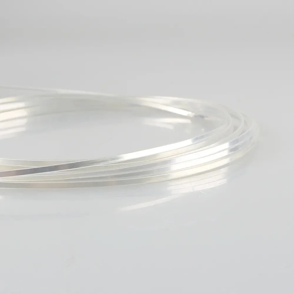 Hi-end 5n puro prata sólida alta fidelidade áudio linha de alimentação alto-falante fio fep isolado diy cabo em massa plana fio de prata pura