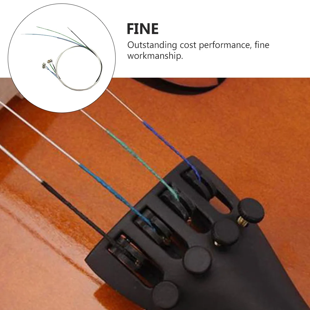 8 قطعة مجموعة سلسلة الكمان دائم 4 4 مجموعة استبدال كاملة السلس اليد يشعر حياة طويلة مشرق لهجة سلاسل الكمان سلسلة #4