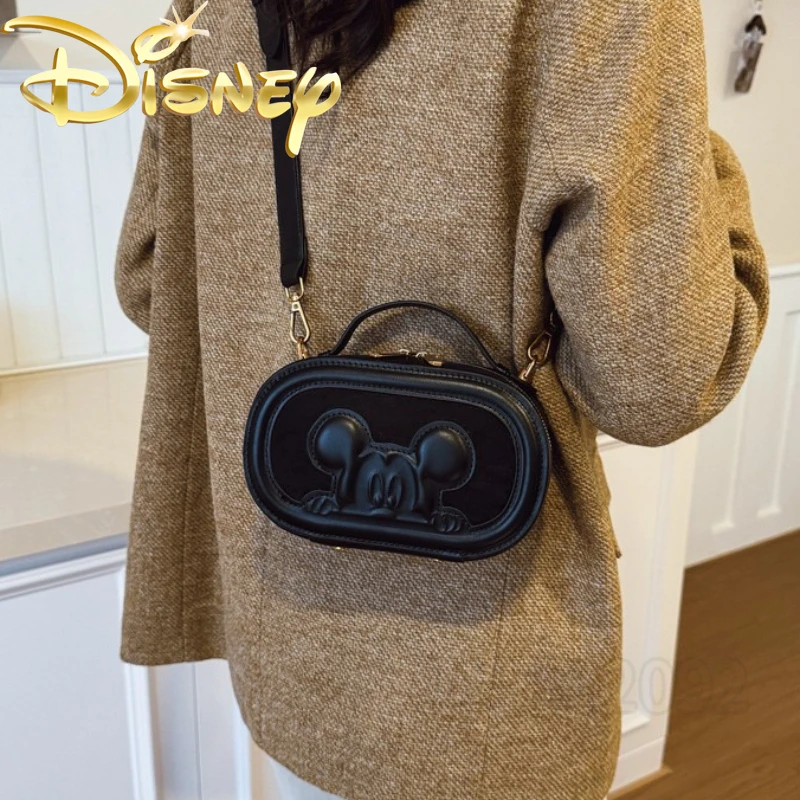 Disney Mickey New Mini Women's Shoulder Bag Cartoon Cute Mini Women's Bag Fashion Women's Shoulder Crossbody Bag High Quality