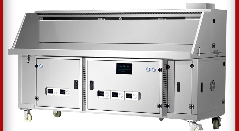 

Barbecue truck Hydro-electric composite commercial environmentally friendly mobile stainless steel No cleaning