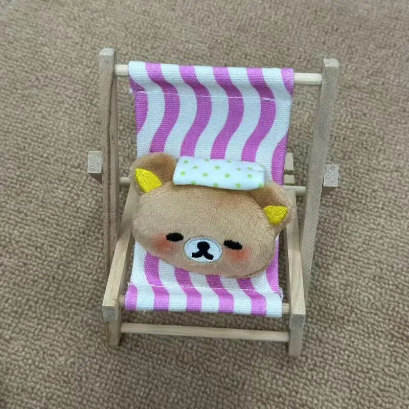 Broche de muñeco de peluche de Rilakkuma de dibujos animados Kawaii, periférico de animé Korilakkuma, juguetes de peluche, decoración para mochila, regalo de cumpleaños para pareja