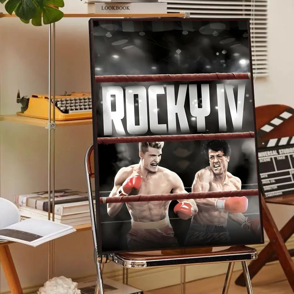 R-Rocky klasyczny film dobrej jakości wydruki i plakaty białe naklejki DIY do pokoju Bar Cafe sztuka estetyczna malowanie ścian