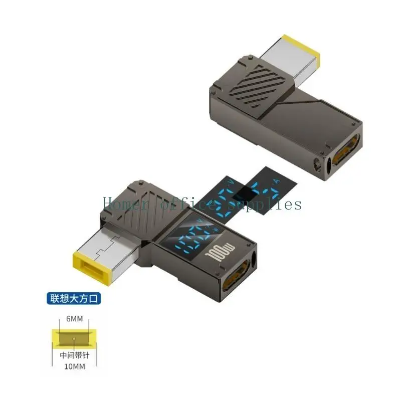 

K43B 100 Вт дисплей питания USB C к адаптеру постоянного тока, разъем типа C «мама-папа» для ноутбуков, деловых студентов