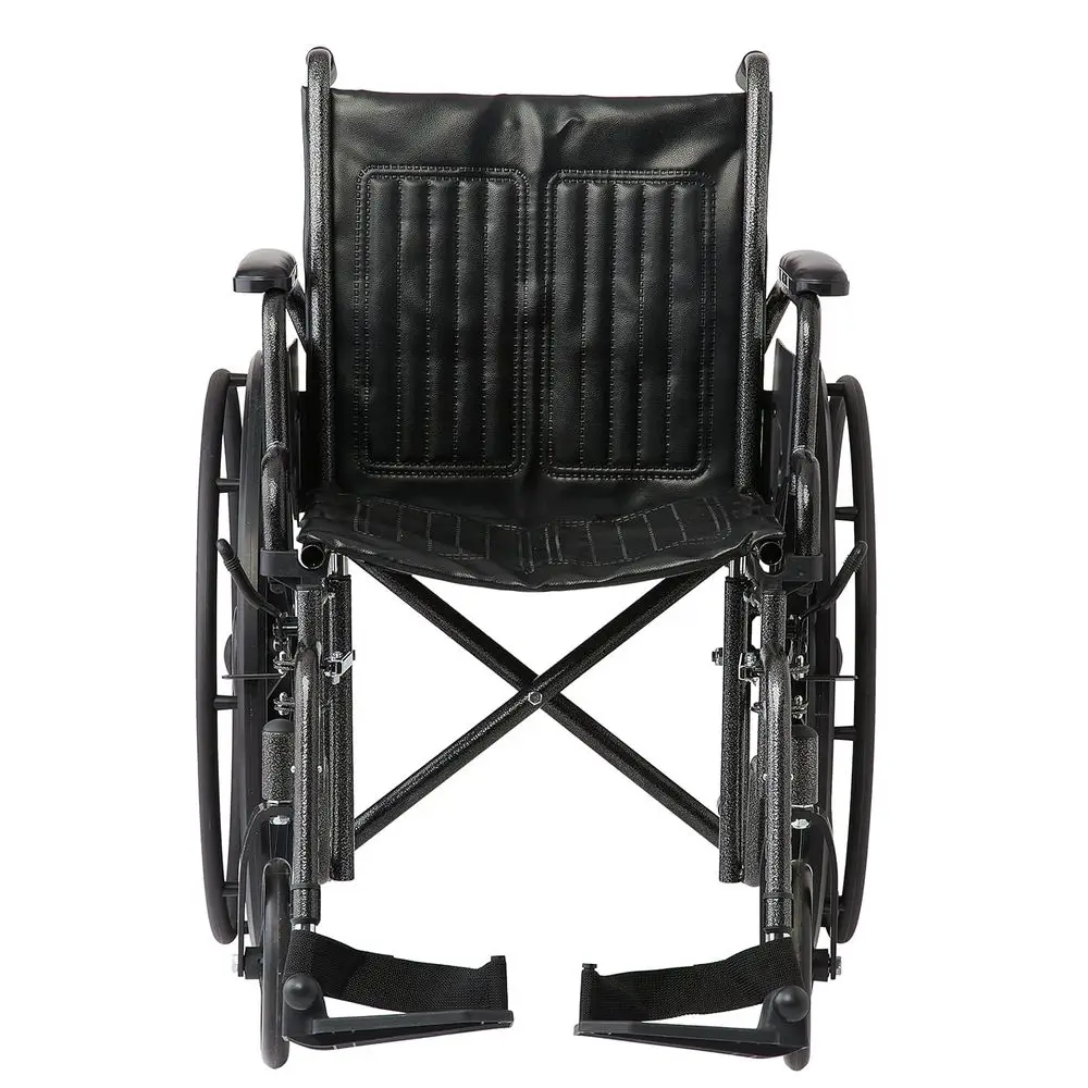 Cadeira de Rodas para Adultos com Braços Ajustáveis e Descanso para Pernas Retrátil; Assento de 18 Polegadas