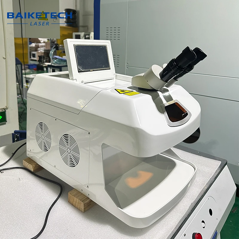 200W YAG Jewelry Laser Spot Welder, Portable Water Cooled Laser Welding Machine for Gold Silver Jewelry Repair, Easy Operation