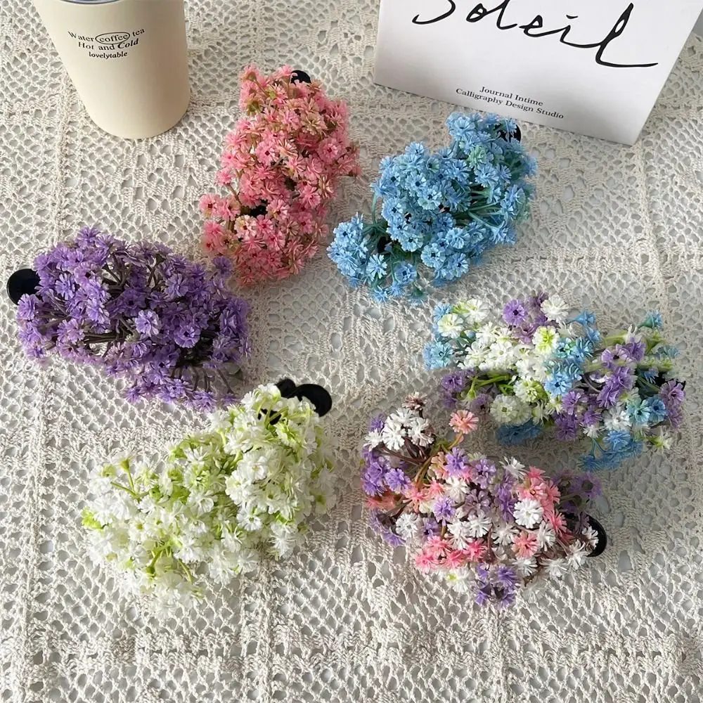 Headwear Sweet Starry Sky Flower Hair Clip Bohemian Simulation Flower Thai Hairpin Elegant Fairy Floral Side Clip Daily