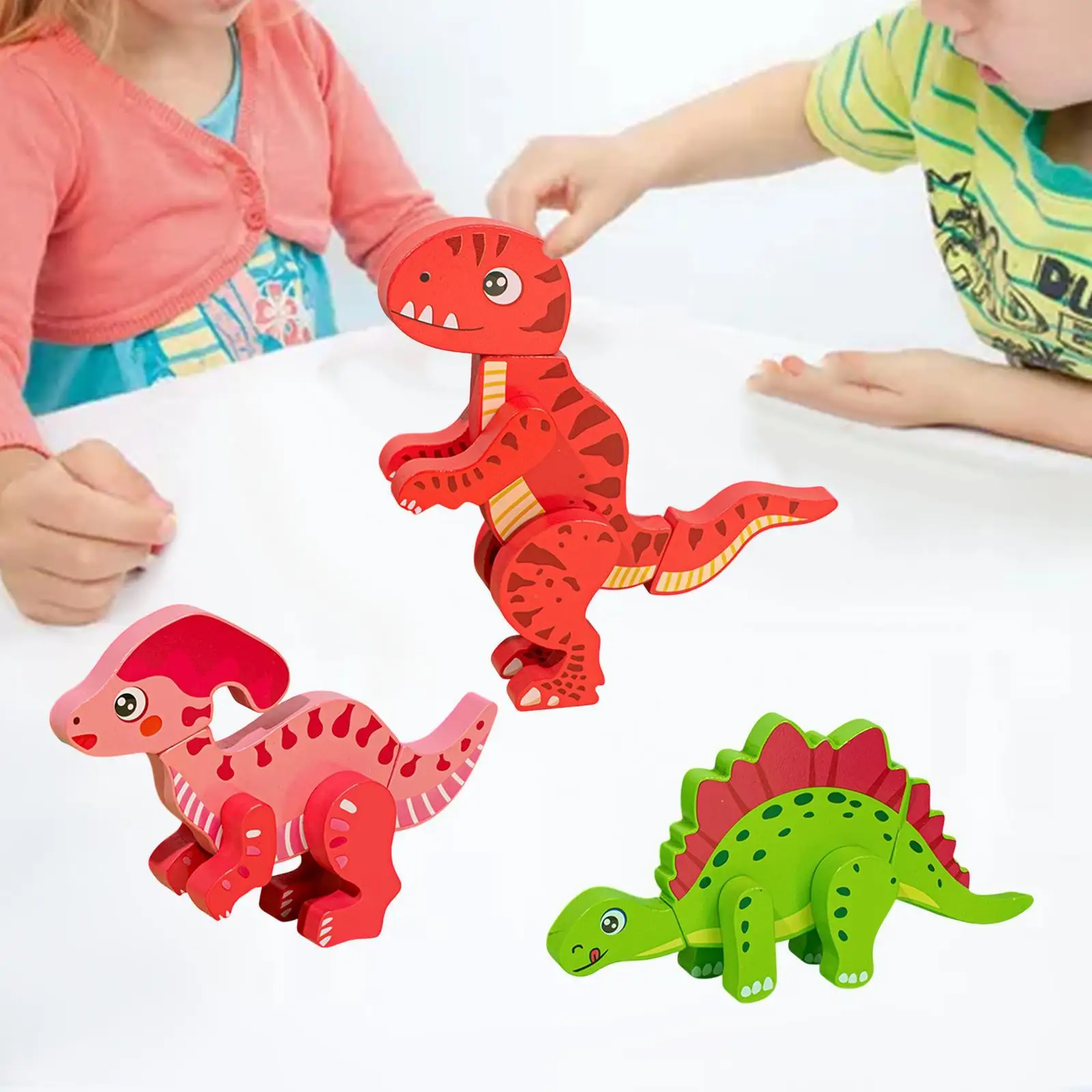 Jeu de puzzle dinosaure en bois pour garçons et filles de 1 à 5 ans, cadeaux d'anniversaire