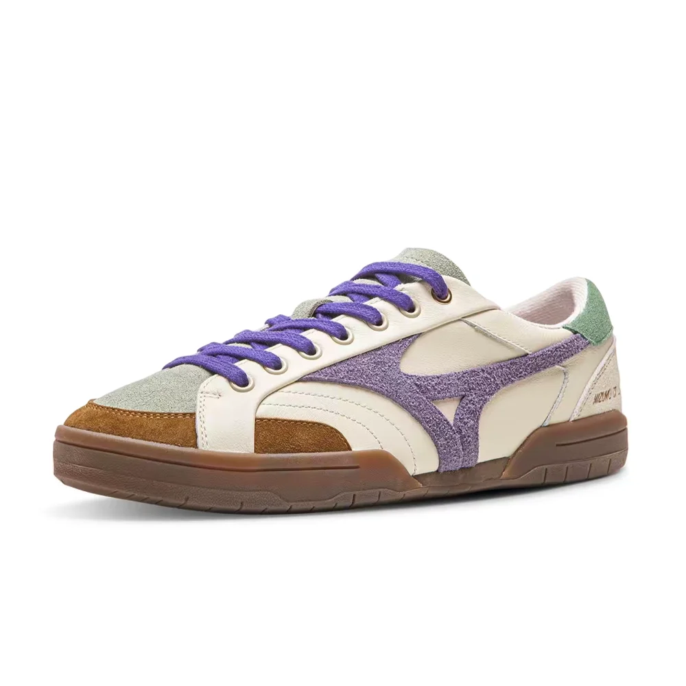 Mizuno CT CLUB Unisex Low-Top Sneaker – Mushroom Purple, Vintage Color-Blocked, Slip-Resistant & Abrasion-Resistant D1GH261007