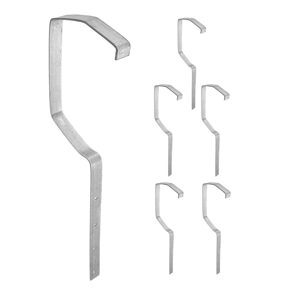 

6 шт. прочных металлических кронштейнов для кровли, предотвращающих провисание, устойчивых к погодным условиям, железные кронштейны для водосточных желобов