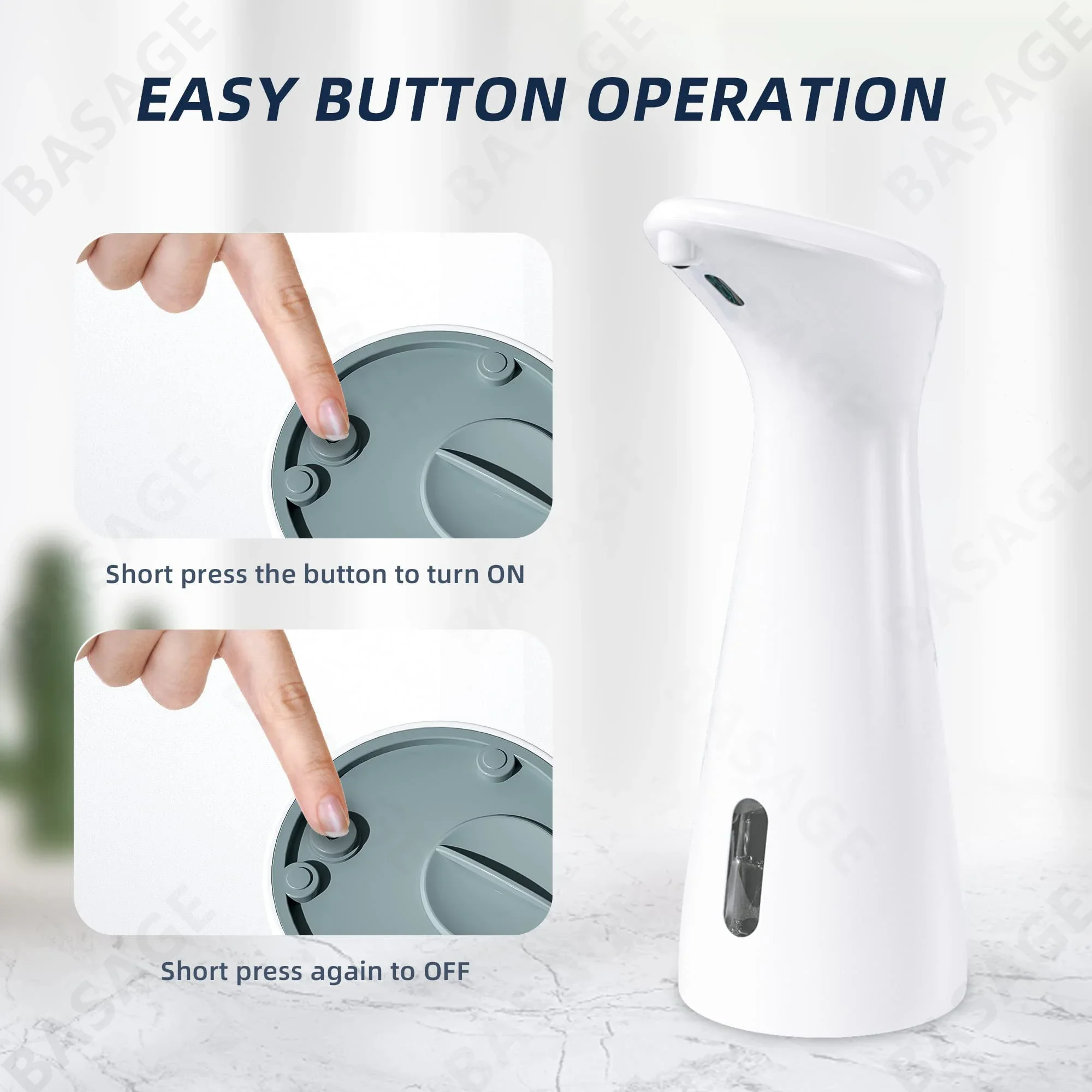 Automatic Sensor Soap Dispenser White High Quality Abs Waterproof Hand Soap Sensor Bathroom Smart Wash Handpiece