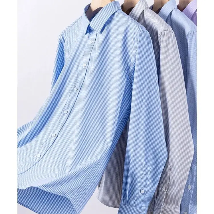 4XL New Modal Shirt Men Long Sleeve Casual Business White Shirt Anti-Wrinkle Mens Shirts Long Sleeve Dress Shirts Camisa Social