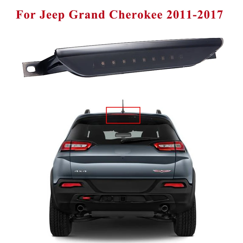 12/24V Auto LED Third High Brake Stop Light Rear Tail Reflector Signal Lamp for JEEP GRAND CHEROKEE/Compass/Dodge  2011-2017