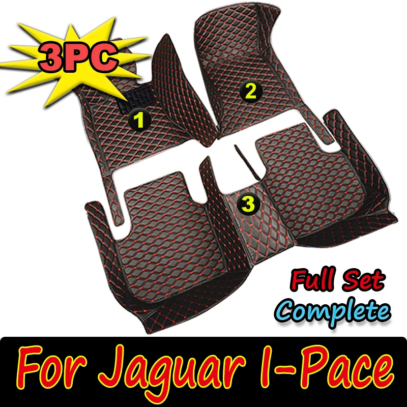 Car Floor Mats For Jaguar I-Pace IPACE I PACE 2018~2022 Carpet Leather Mat Anti Dirty Pad Cubre Pisos Para Autos Car Accessories