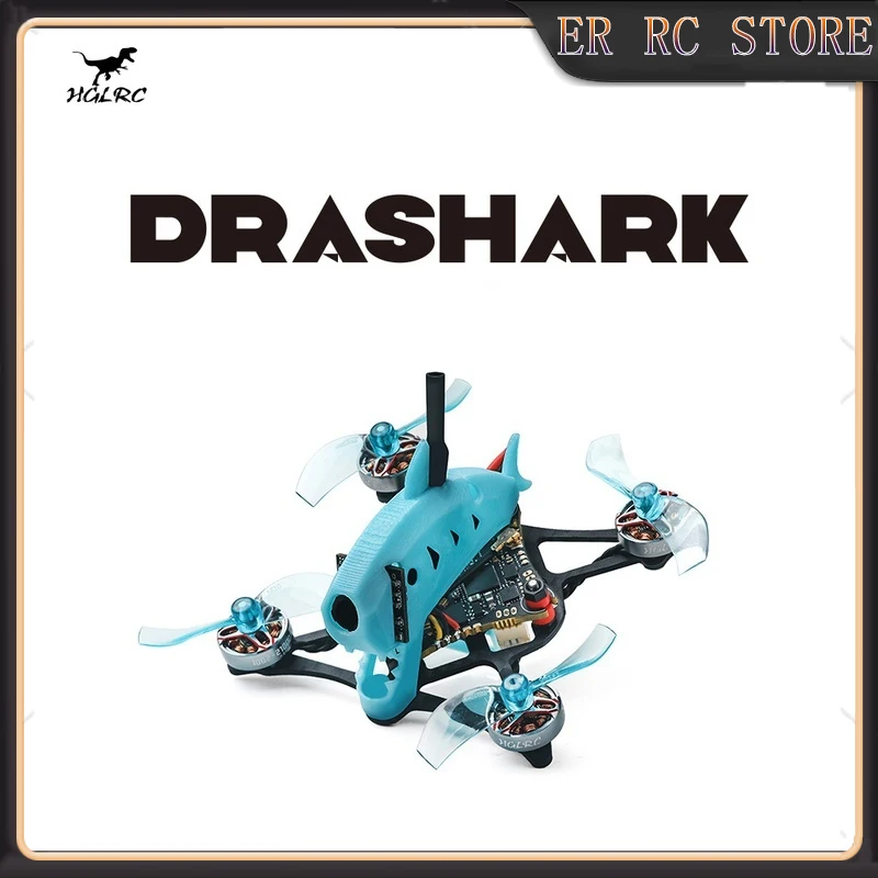 Hglrc Drashark RC 1.6 Inch Mini Indoor And Outdoor Electric Remote Control Fpv Uav Space Model Compact Airplane Toy Gift