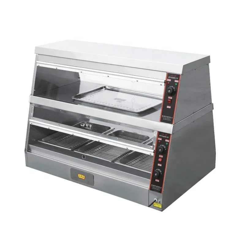 

Коммерческий тепловой шкаф для подогрева и расстойки продуктов (нагреваемый шкаф-витрина) — для повышения продаж