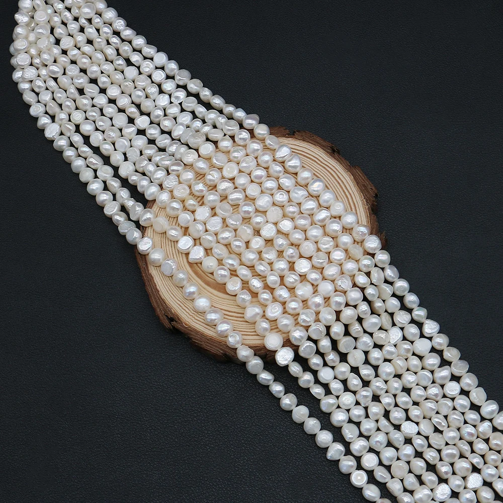 

Natural Freshwater White Pearl Gems Baroque Shape Loose Beads 1 Strand Jewelry Making DIY Handmade Necklace Bracelet