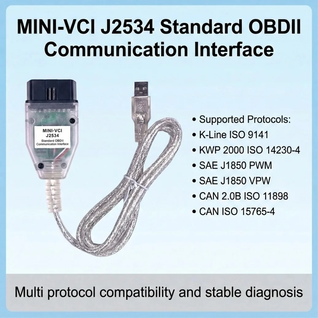 MINI VCI Scanner For Toyota TIS Techstream V18.00.008 FTDI FT232RL For J2534 Auto Scanner OBD OBD2 Car Diagnostics Cable - view 3