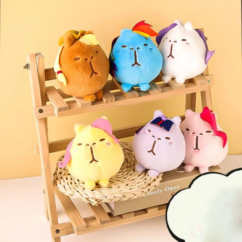 Pinch Capybara Plush Pendant Bangs Squeeze Squeak Capybara Plush Keychain Multicolour Speak Plush Dolphin Doll Pendant