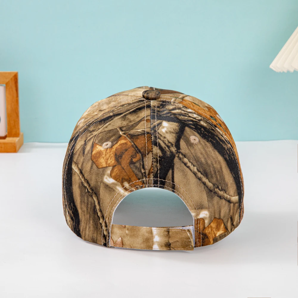 Modische Baseballkappen mit Hörner-Stickerei für Männer und Frauen Tarnmuster Taktischer Sonnenhut Frühling Herbst Outdoor-Sport Angeln Visiere – Detail 11