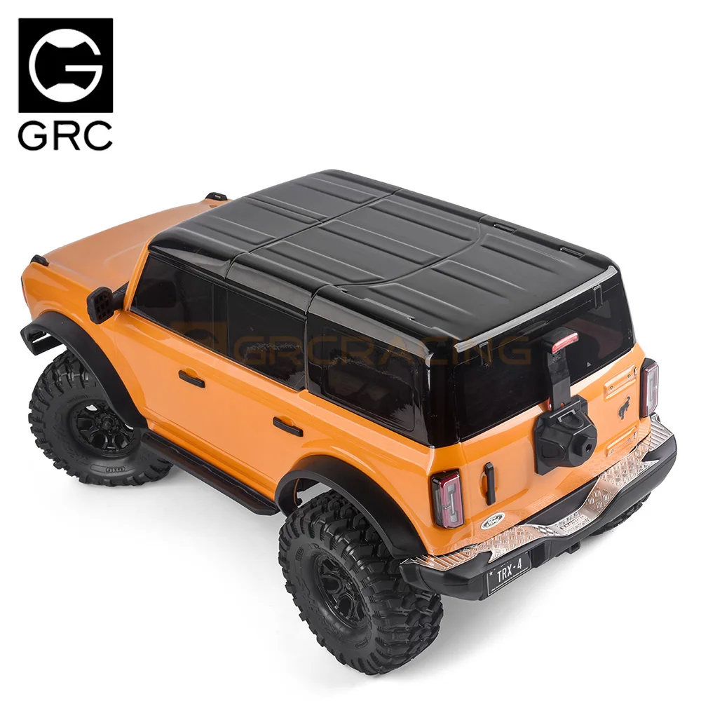 リアバンパーアンチスライド装飾シート/ステンレス鋼車シェル金属保護シート 1/10 トラクサス Trx-4 ブロンコ Trx4