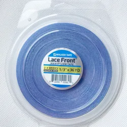 0.8cm 36yards Blue Wig Tape Lace Front Double Side Adhesive Hair System Tape Roll for Wig Toupee Hair Extensions