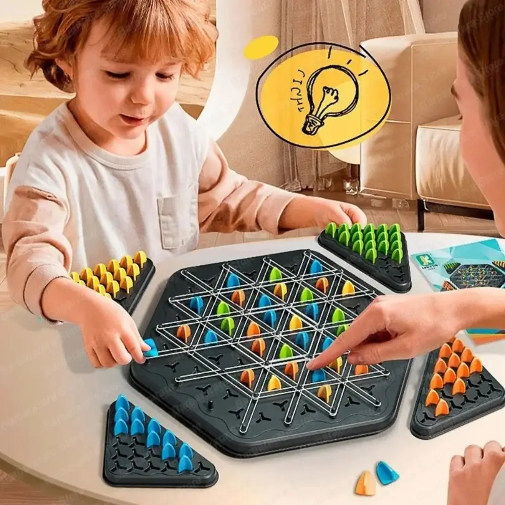 Chain Triangle Chess Game Chain Triangle Game Exercise Thinking Toys Puzzle Triangle Chess Chain Chess Interactive Peg Game