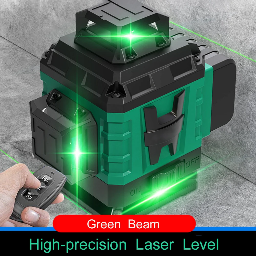 4D 16 Line Laser Level High-precision Strong Green Light Automatic Leveling Horizontal And Vertical Profissional Laser Level