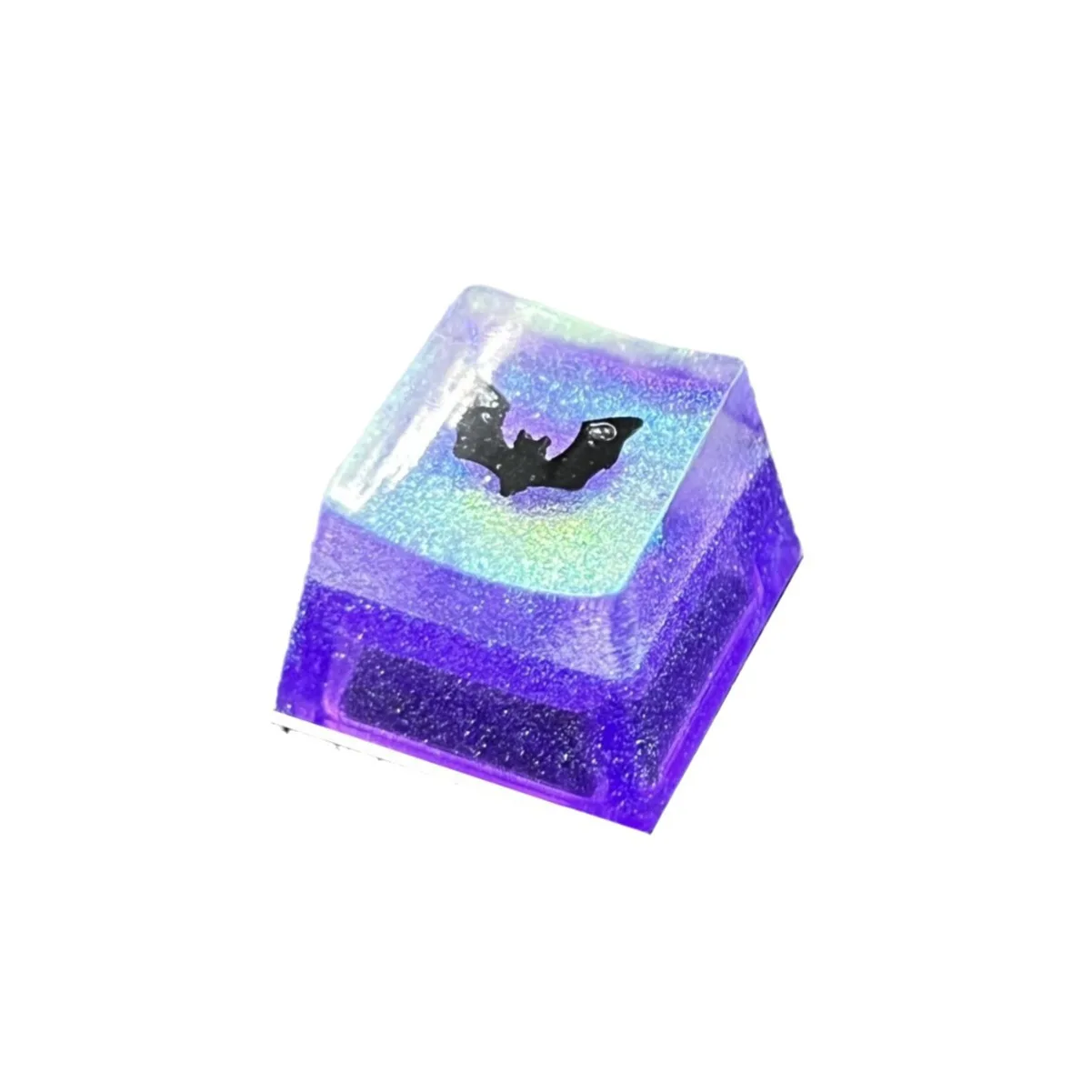 Resin drop glue transparent Halloween keycap Personality Bat cross axis mechanical keyboard keycap 1pcs