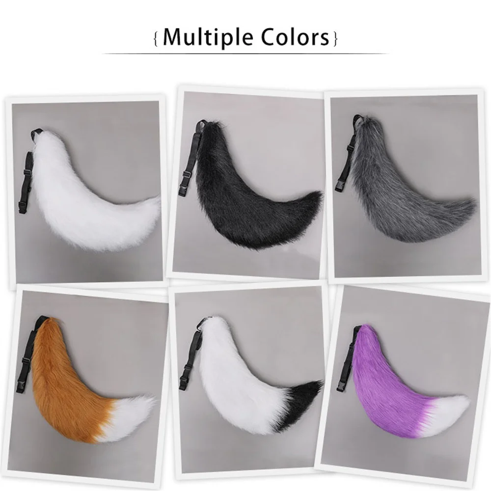 Costumes de cosplay en peluche pour femmes, Anime COS, Cat Fox, Big T64.Dog Furry Tail, Play Party Performance Props