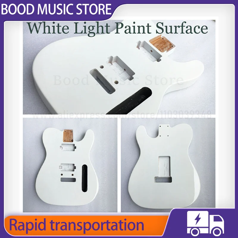 White TL Electric Guitar Alder Body Straocaste Two-point Rocking Tremolo Bridge Hole for Fend TL DIY Guitar