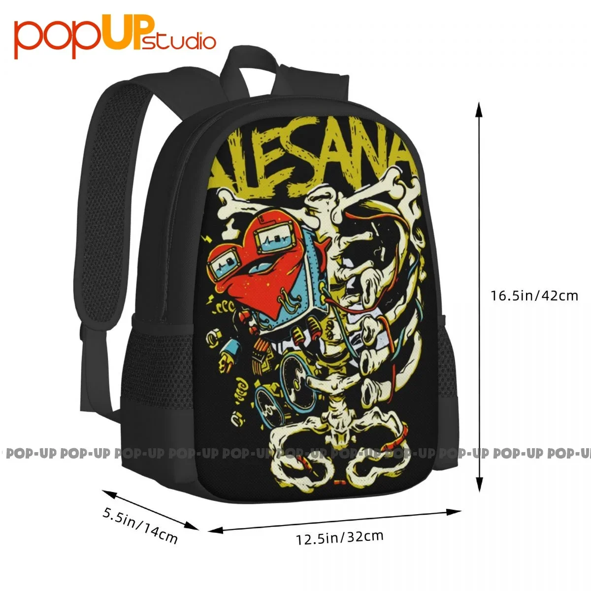 Alesana Post Hardcore Banda Mochila, Grande Capacidade Escola Formação Ginasta Bag, P-212