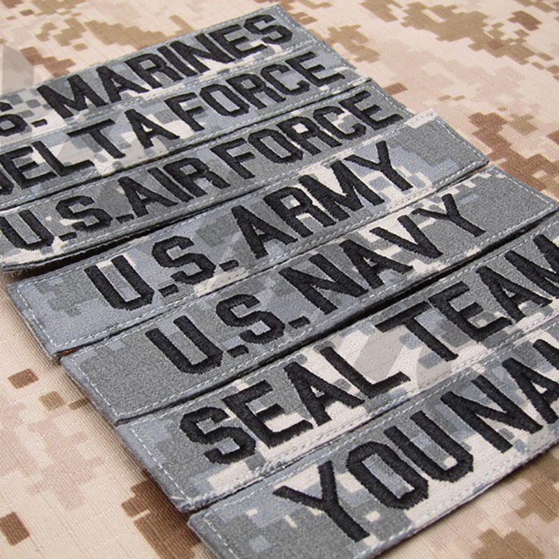 Custom Name Tape ACU Background  Embroidery Patch