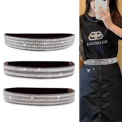 Rhinestone Corset Belt for women high-end luxury brands Elegant Women's belt female Plus Size Wide Cummerbund Desiner Waistband