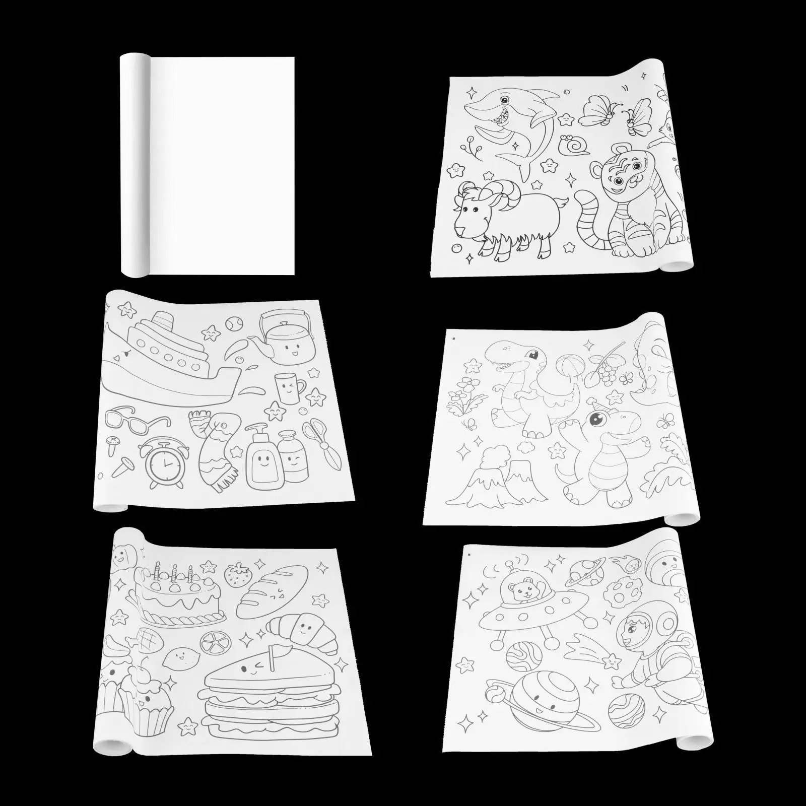 Children's Drawing Roll Coloring Paper Roll Graffiti Drawing Art Paper for Development Activities Creativity