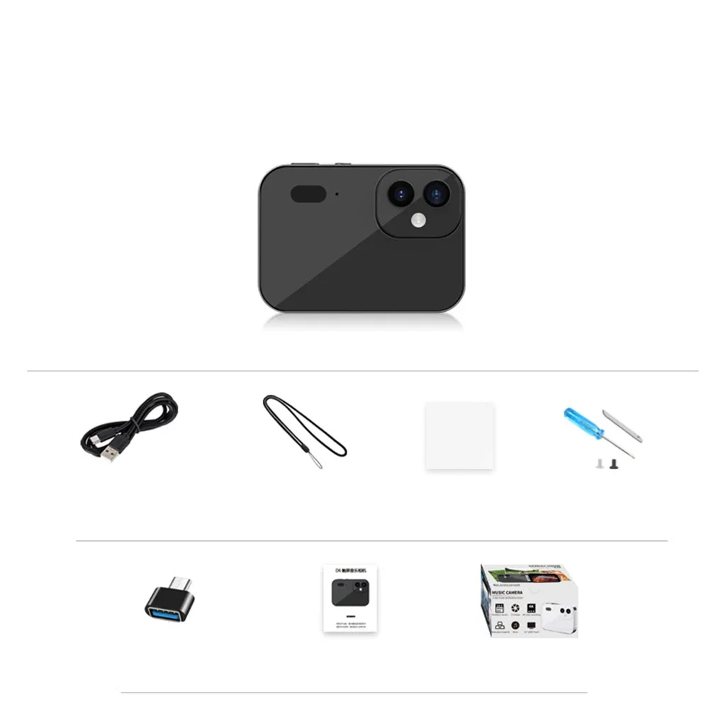 4K CCD Digital Camera 64MP Touch Screen Mini Digital Zoom IR Night Vision Video Camera Flash For Photography And Videography_voghion.com