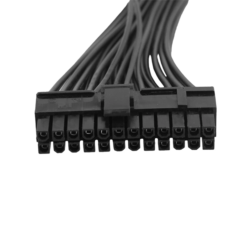 Cabo de Início Síncrono de Alimentação Dupla Adaptador Splitter Cabo de Extensão Motherboard 24 Pinos para 20 + 4 Pinos